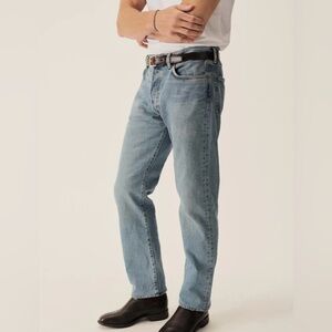 Buck Mason Ford Standard Light Wash Denim Jeans Straight Fit